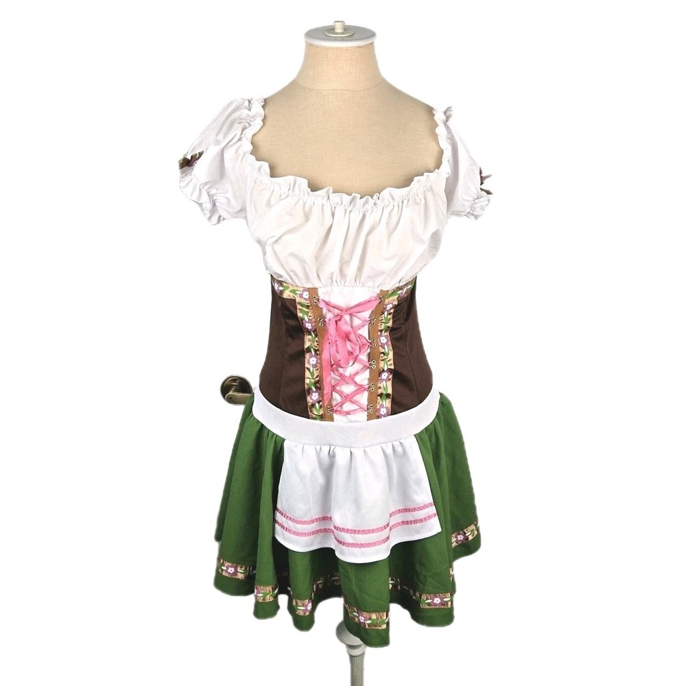 Leg Avenue Womens Gretchen Oktoberfest‎ Beer Maiden Costume Halloween Size L